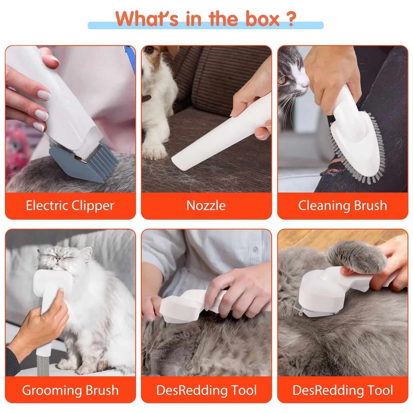 Pet Grooming Vacuum Kit