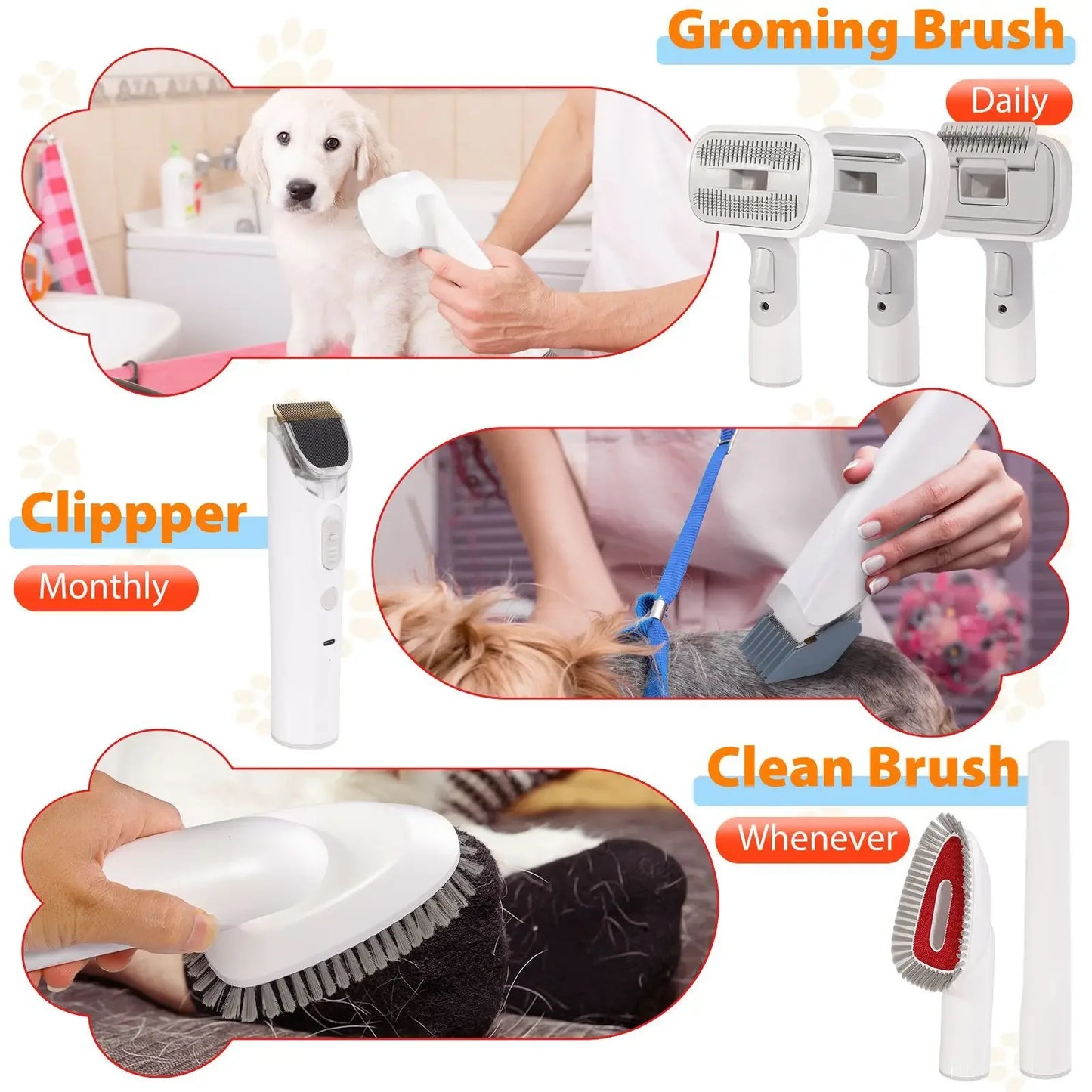 Pet Grooming Vacuum Kit