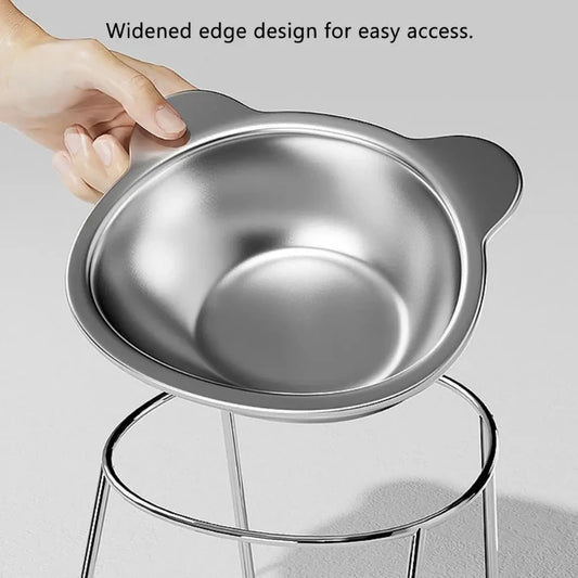 Raised Stainless Steel Pet Bowl